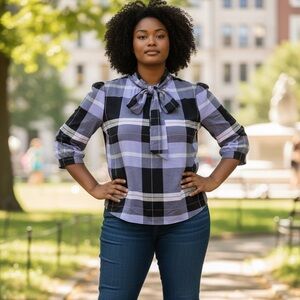Plaid blouse
